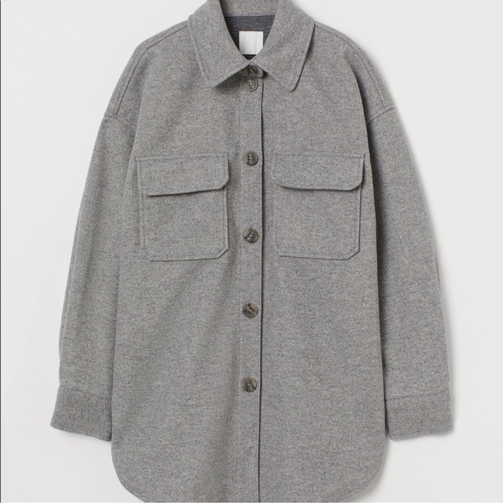 H&M Grey Shacket - Picture 3 of 4